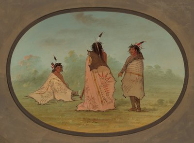 Tres hombres Blackfoot, 1855-1869 de George Catlin