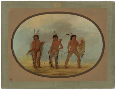 Tres guerreros cheyenne de George Catlin