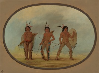 Tres Guerreros Cheyenne de George Catlin