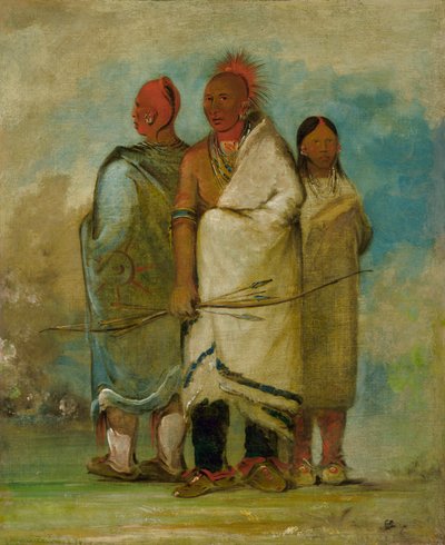 Tres indios Fox de George Catlin