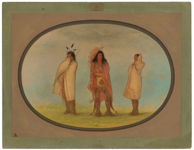 Tres indios iroqueses de George Catlin