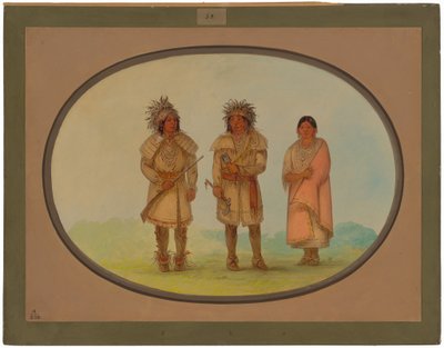 Tres indios Peoria de George Catlin