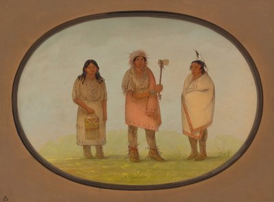 Tres indios Piankeshaw de George Catlin