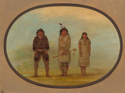 Tres Indios Selish, 1855-1869 de George Catlin