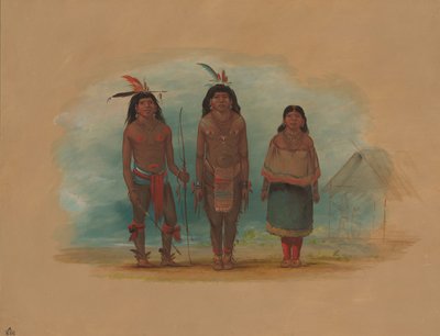 Tres indios Taruma, 1854-1869 de George Catlin