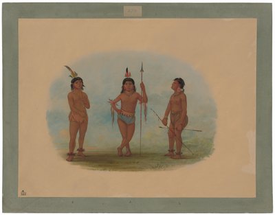 Tres jóvenes Tobos de George Catlin