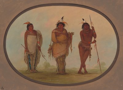 Tres Indios Yumaya de George Catlin