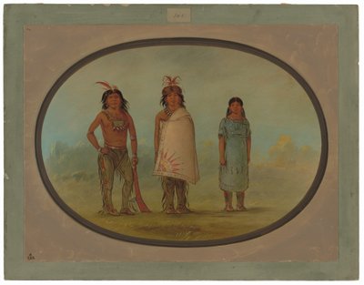 Dos Guerreros Chippewyan y una Mujer de George Catlin