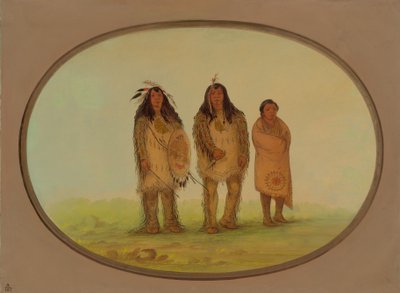 Dos guerreros Nezperce y un niño de George Catlin