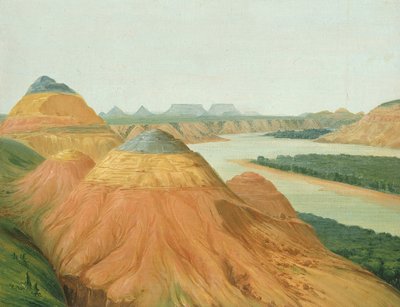 Vista en el Gran Recodo del Alto Missouri de George Catlin