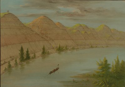 Vista en el Gran Desvío, Alto Missouri de George Catlin
