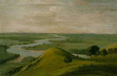 Vista de la confluencia del río Rojo y el falso Washita, en Texas de George Catlin