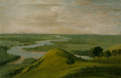 Vista de la Confluencia del Río Rojo y el Falso Washita, en Texas, 1834-1835 de George Catlin