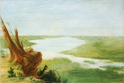 Vista en el lago St. Croix, Alto Mississippi, 1835-1836 de George Catlin