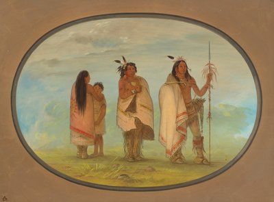 Jefe Weeco, Su Esposa y un Guerrero de George Catlin