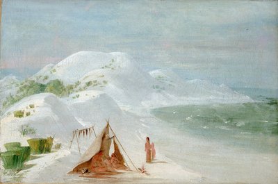 White Sand Bluffs, en la isla de Santa Rosa, cerca de Pensacola de George Catlin
