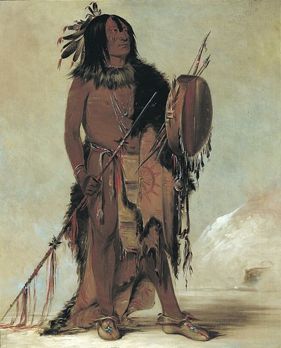 Wún-nes-tou, Búfalo Blanco, un anciano curandero de George Catlin
