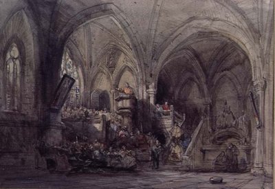 Interior de una Iglesia, España de George Cattermole