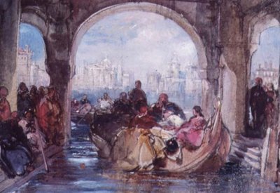 Vista en Venecia, 1852 de George Cattermole