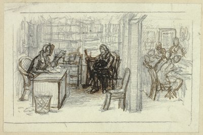 Vista de la biblioteca de George Cattermole