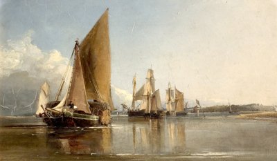 Barcos entrando en el Medway de George Chambers