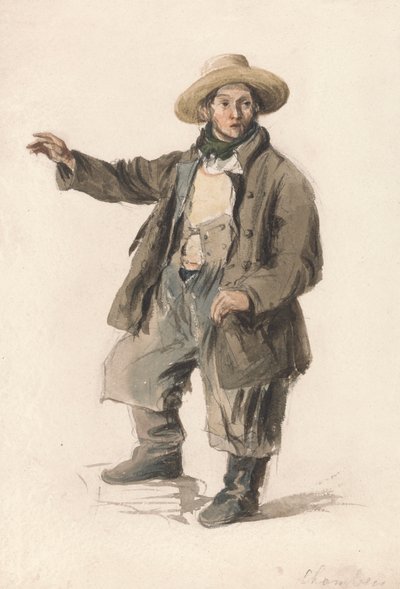 Fish Porter con sombrero de paja de George Chambers