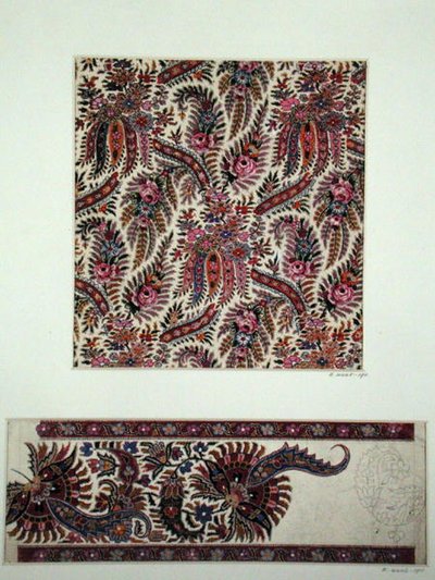 Diseños de tela para chales de Paisley, c.1871 de George Charles Haite