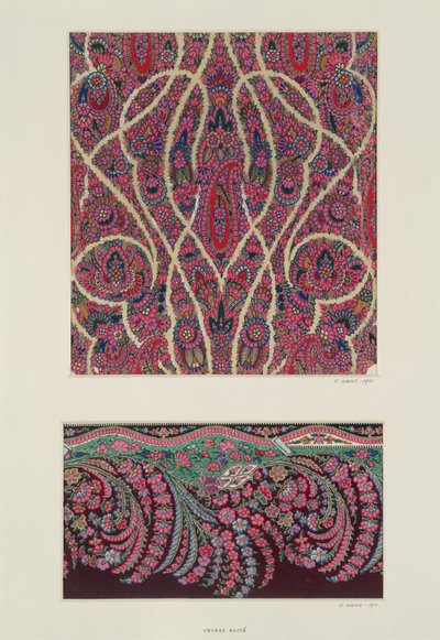 Diseños de tela para chales de Paisley, c.1871 de George Charles Haite