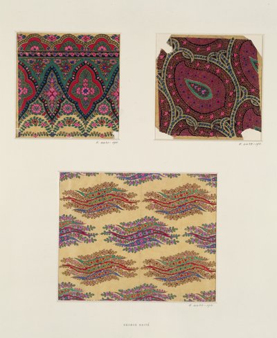 Diseños de tela para chales de Paisley, c.1871 de George Charles Haite