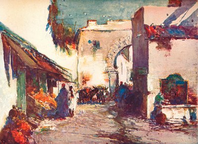 En la calle, una escena en Tánger de George Charles Haite