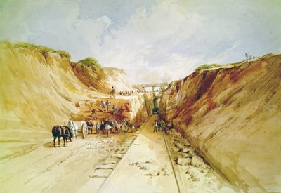 Construcción de una línea ferroviaria de George Childes