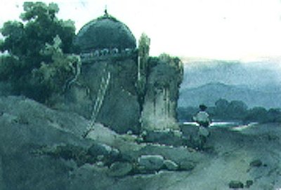 Una tumba o parte de un templo de George Chinnery