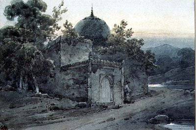 Una tumba o parte de un templo de George Chinnery