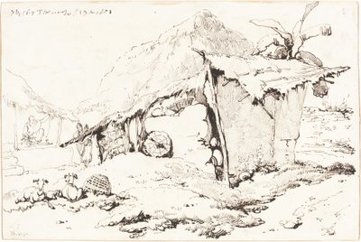 Una Cabaña de Pueblo en India de George Chinnery