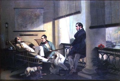 La veranda de Dent, Macao de George Chinnery