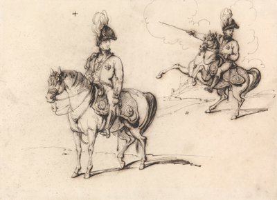 Estudios ecuestres de un oficial inglés de George Chinnery
