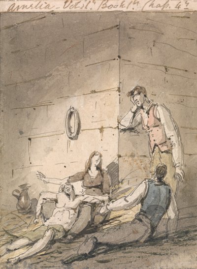 Ilustración de Amelia de Fielding de George Chinnery