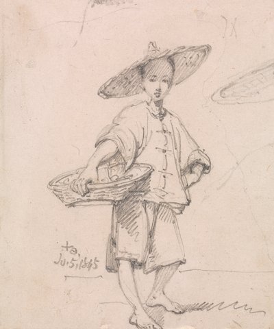 Joven con una cesta de George Chinnery