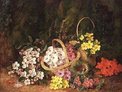 Flores de Primavera en Cestas de George Clare