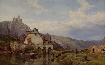 Una vista de Bouvignes en el Mosa de George Clarkson Stanfield