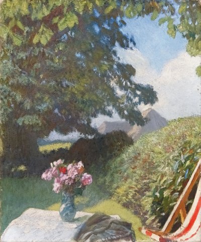 Un rincón del jardín de George Clausen