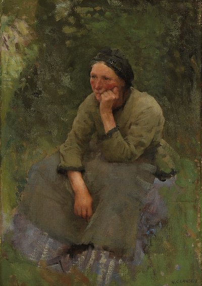 Un momento de descanso de George Clausen