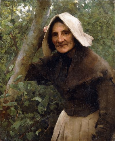 Una trabajadora aún; Una anciana, North Lincolnshire de George Clausen