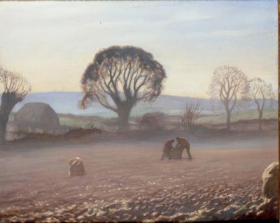 Mañana de otoño – Cosecha de patatas de George Clausen