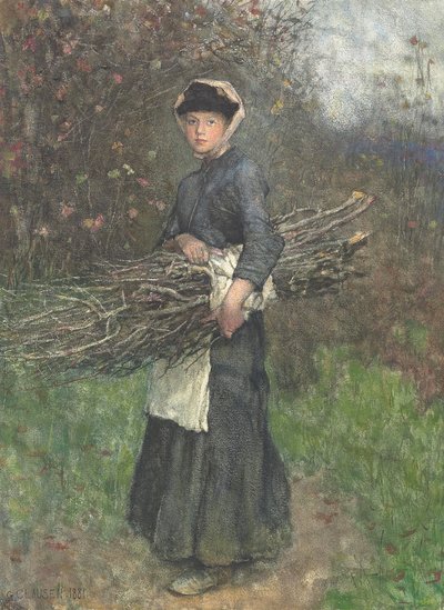 Reuniendo leña de George Clausen