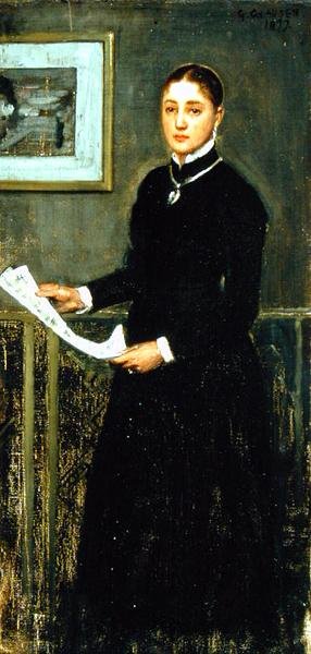 Dama de negro de George Clausen