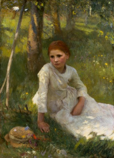 Mediodía en el campo de heno de George Clausen