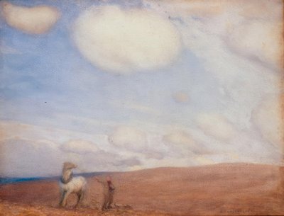 Arando en las colinas de George Clausen
