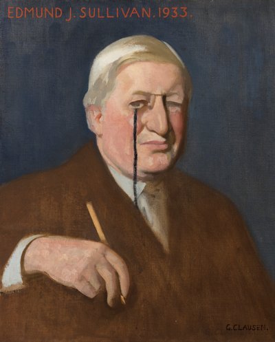 Retrato de Edmund J. Sullivan de George Clausen