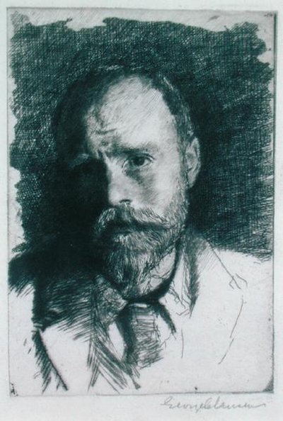 Autorretrato, c.1895 de George Clausen